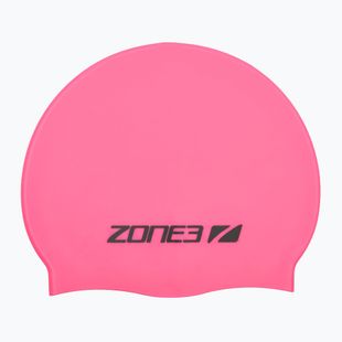 Шапка за плуване ZONE3 Silicone Swim Cap hi-vis pink
