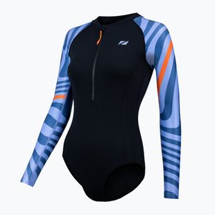 Дамски бански костюм от една част ZONE3 OWS Renew black/multi blue