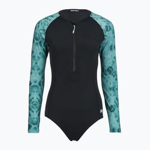 Дамски цял костюм за плуване ZONE3 Long Sleeve teal tie dye