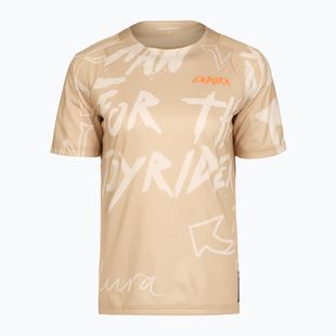 Дамска тениска за колоездене Endura Singletrack Print W sand