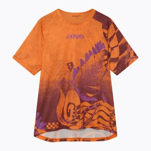 Мъжка тениска за колоездене Endura Singletrack Print end orange