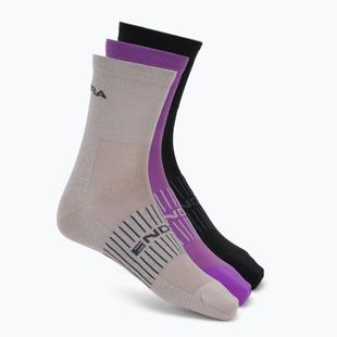 Дамски чорапи Endura Coolmax Race 3 pairs W end purple