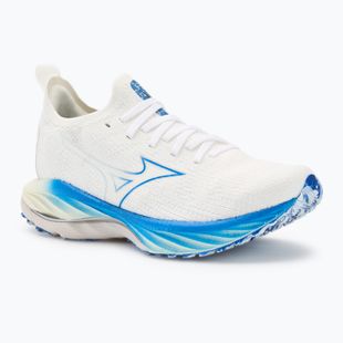 Дамски обувки за бягане Mizuno Wave Neo Wind бели/сребърни/мирно сини