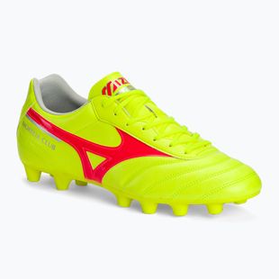Mizuno Morelia II Club MD safety yellow/fiery coral 2/galaxy silver мъжки футболни обувки