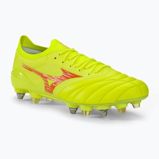 Мъжки футболни обувки Mizuno Morelia Neo IV Β Japan Mix safety yellow/flery coral 2/safety yellow