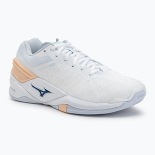Дамски обувки за хандбал Mizuno Wave Stealth Neo white/navy peony/peach parfait