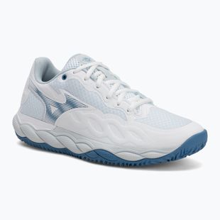 Дамски обувки за тенис Mizuno Wave Enforce Court CC white/ parisian blue/ plein air