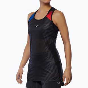 Дамска тениска за бягане Mizuno DryAeroFlow Graphic Tank oni red