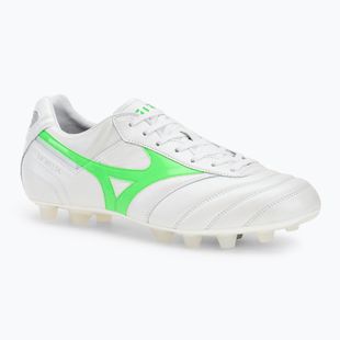 Мъжки футболни обувки Mizuno Morelia II Japan Md white/neon green/galaxy silver
