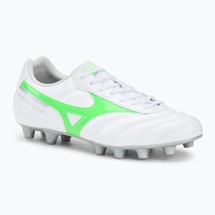 Мъжки футболни обувки Mizuno Morelia II Club Md white/neon green/galaxy silver