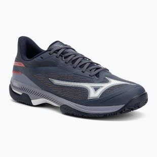 Mizuno Wave Exceed Court CC обувки за тенис odyssey сиво/бяло/син гранит