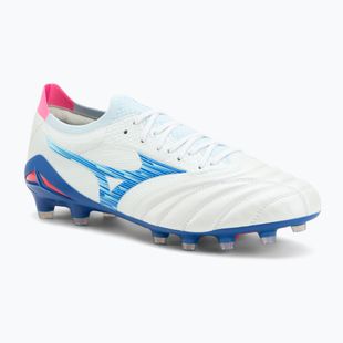 Мъжки футболни обувки Mizuno Morelia Neo IV β Japan Fg white/tanager turquoise/pink tetra