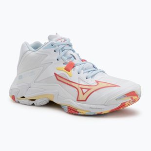 Дамски обувки за волейбол Mizuno Wave Lightning Z8 Mid white/calypso coral/pale banan