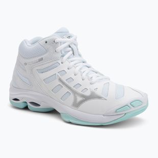 Дамски обувки за волейбол Mizuno Wave Voltage 2 Mid white/blue tint