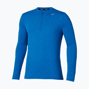 Мъжки тичащи тениски с дълъг ръкав Mizuno Core Impulse Half Zip Tee princess blue