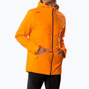 Мъжко яке за бягане Mizuno Tech Thermal Charge Hooded tangelo