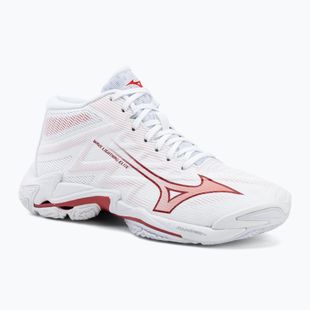 Дамски волейболни обувки Mizuno Wave Lightning Elite Mid white/rose elegance/lava falls