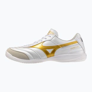 Футболни обувки Mizuno Morelia Sala Elite IN white/football gold/galaxy sil