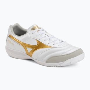 Футболни обувки Mizuno Morelia Sala Elite IN white/football gold/galaxy sil