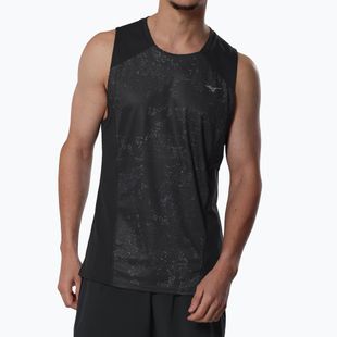 Мъжка тениска за бягане Mizuno Active DryAeroFlow Graphic Tank Top black/gray