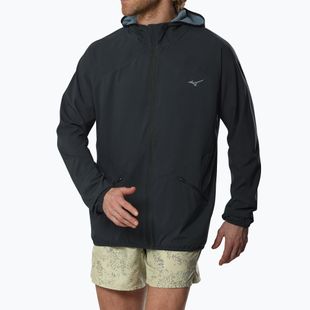 Мъжко яке за бягане Mizuno Active Alpha Hooded black
