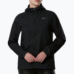Дамско яке за бягане Mizuno Tech Light Hooded Jacket black