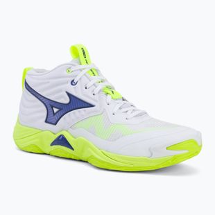 Обувки за волейбол Mizuno Wave Momentum Elite Mid white/lightning yellow/dazzling blue