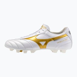 Футболни обувки Mizuno Morelia II Pro FG white/football gold/galaxy silver