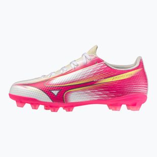 Детски футболни обувки Mizuno Alfa III Select Jr FG white/fuchsia purple