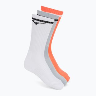 Чорапи Mizuno Training With Line white/cloudspace/lava orange