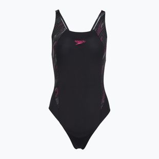 Дамски цял бански костюм Speedo HyperBoom Splice Muscleback black/electric pink