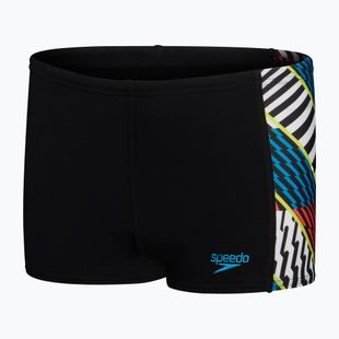 Детски бански Speedo Digital Panel черен/бял/диня
