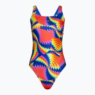 Speedo дамски бански костюм Allover Digital Leaderback диня/светло розово/мъжка кора/лимонов дризт