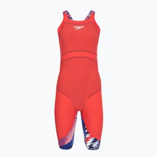 Бански костюм Speedo Fastskin LZR Ignite Kneeskin flame red/bolt/white
