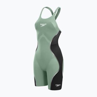 Дамски стартов бански костюм Speedo Fastskin LZR Pure Intent 2.0 Openback Kneeskin country green/black/trident