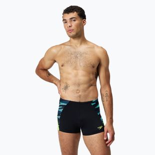 Мъжки боксерки за плуване Speedo Endurance+ MAX Splice Aquashort black/hyper yellow