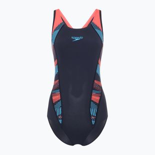 Speedo Placement Laneback дамски бански костюм от една част zoom boom placement/true navy