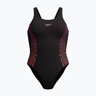 Дамски цял бански костюм Speedo Placement Muscleback neon violet