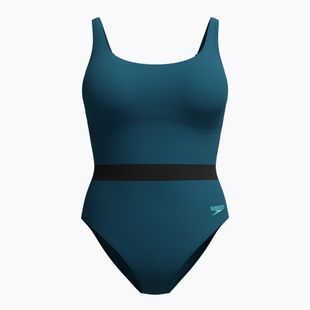 Speedo Shaping LuniaGlow One Piece дамски бански костюм dark teal