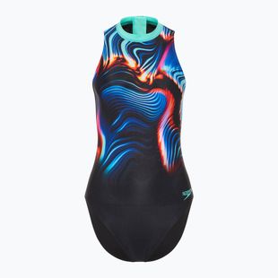 Дамски бански костюм от една част Speedo Printed Hydrasuit speedo black
