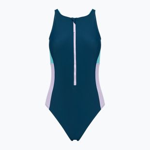 Speedo дамски бански костюм от една част Zip Colorblock dark teal