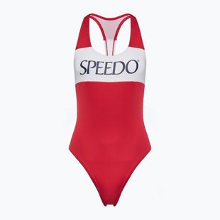 Speedo Colourblock Racerback дамски бански костюм от една част с висок риск червен