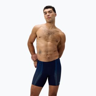 Мъжки плувни шорти тип клин Speedo Duo Logo Print Mid Jammer navy/sugar blue