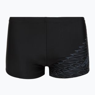 Мъжки боксерки за плуване Speedo Medley Logo Aquashort black/lead grey