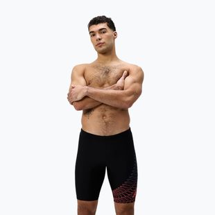 Мъжки шорти за плуване тип клин Speedo Medley Logo Jammer black/neon corall