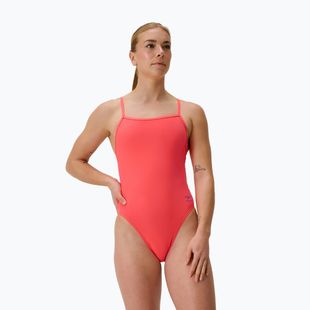 Дамски цял бански костюм Speedo FL Solid V-Back neon coral