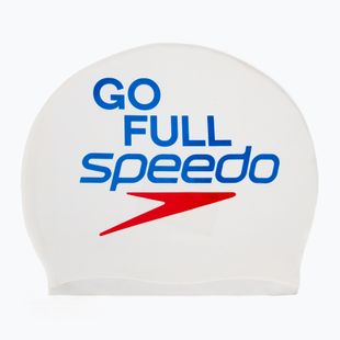 Шапка за плуване Speedo Printed Silicone speedo white go full speedo