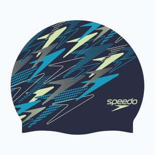 Шапка за плуване Speedo Printed Silicone peacoat/pale clover/mayan blue
