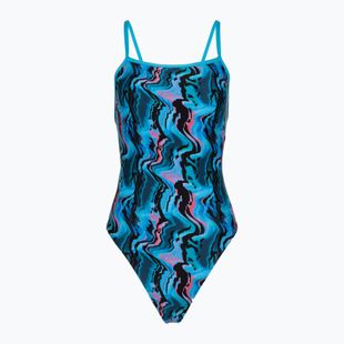 Дамски цял бански костюм Speedo Printed Web Back canyon ombre/black