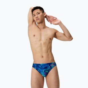 Мъжки боксерки за плуване Speedo Printed Brief pixel pool/navy